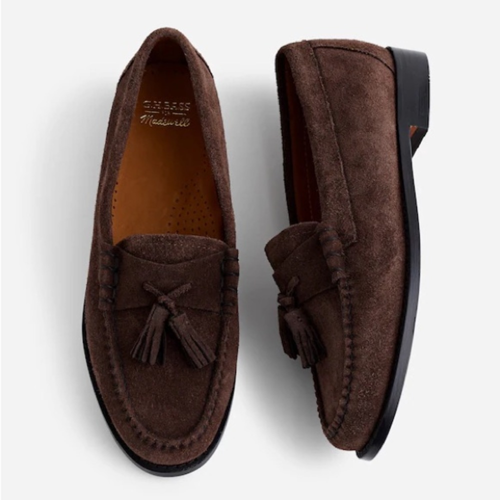 Madewell x G.H. Bass Layla Weejuns Loafers Oiled Suede